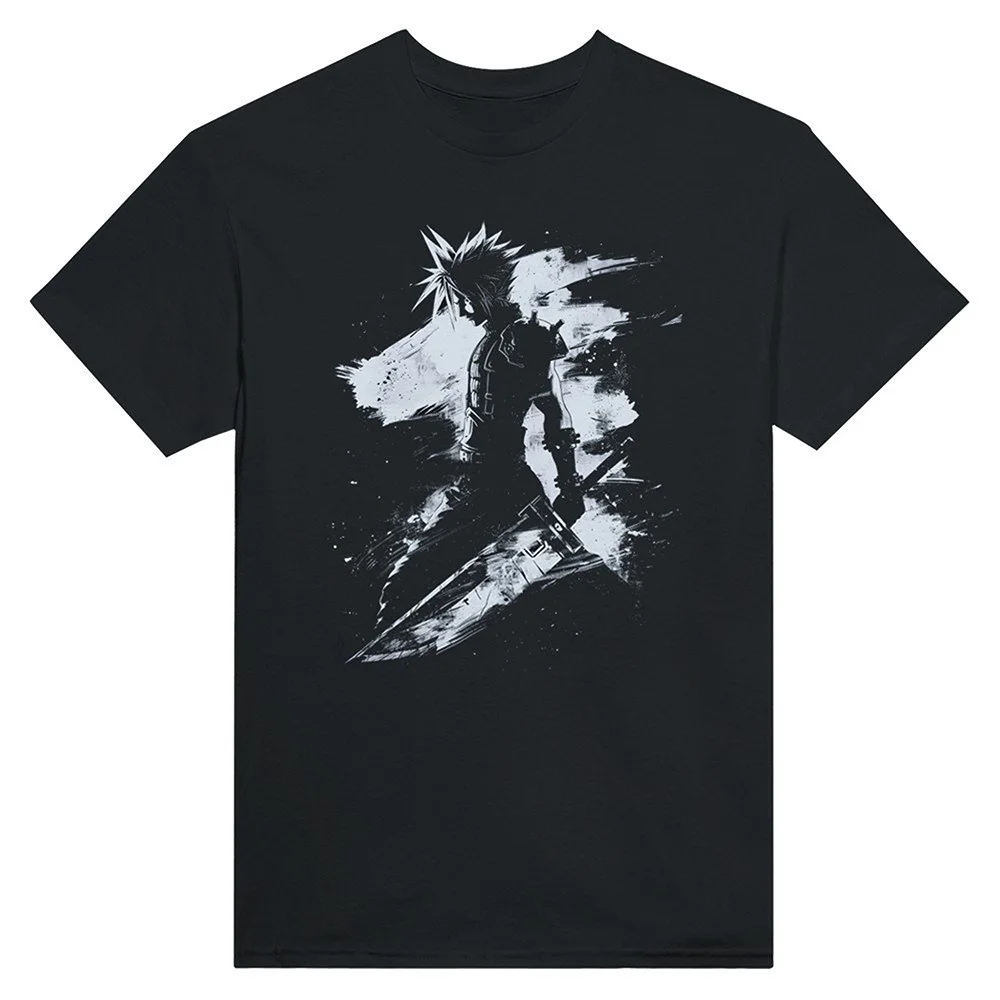 

Cloud Strife 0406 Final Fantasy Gift t shirt for RPG Gamer 100% cotton printed Short Sleeve Graphic clothes All size tops S-6XL