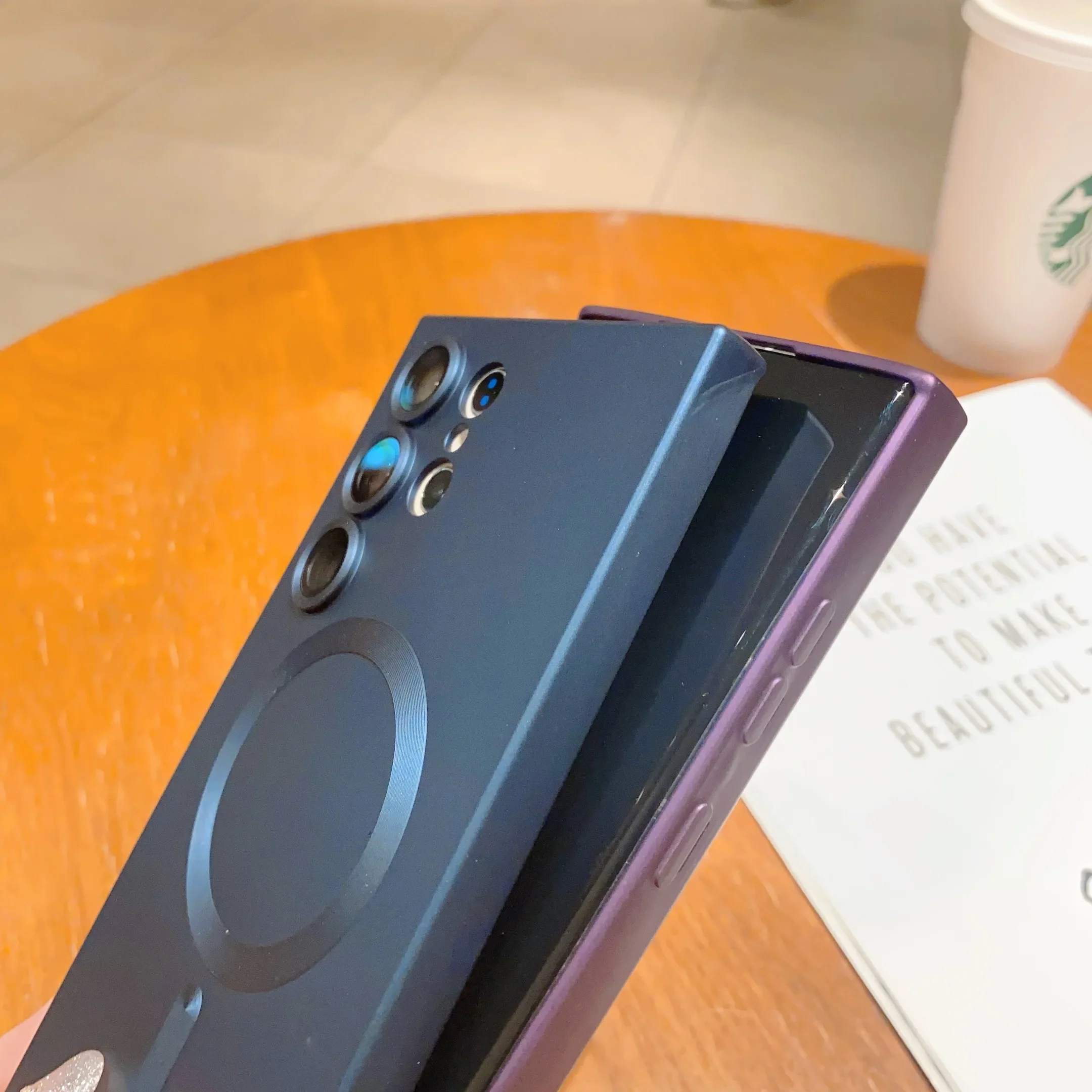 Luxury For Magsafe Magnetic Case For Samsung Galaxy S24 S25 S22 S23 Ultra Plus S20 S21 FE Note 20 A35 A55 A05 A15 Soft TPU Cover - náhled 6