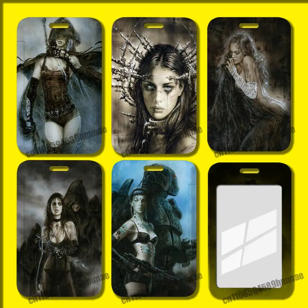 For Spanish Artist Luis Royo Employee ID Card Holder Office Badge Work Student Bank Credit Hard Holders Case Shell