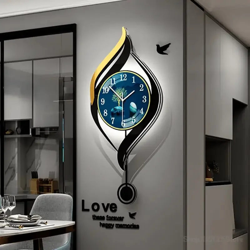 Modern Design Wall Clock Minimalist Luxury Silent Wall Clock Pendulum Industrial Wall Relojes De ParedDecoration Items