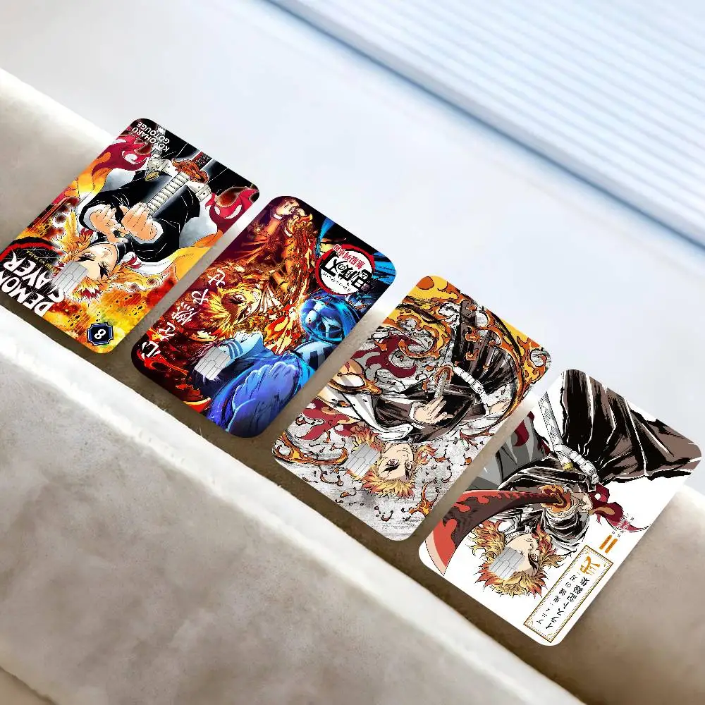 Rengoku Akaza Demon Slayer Anime Anime Spend or Save Funny Shell Ultra Thin No Fade Sticker Cover Film for Debit Credit Card