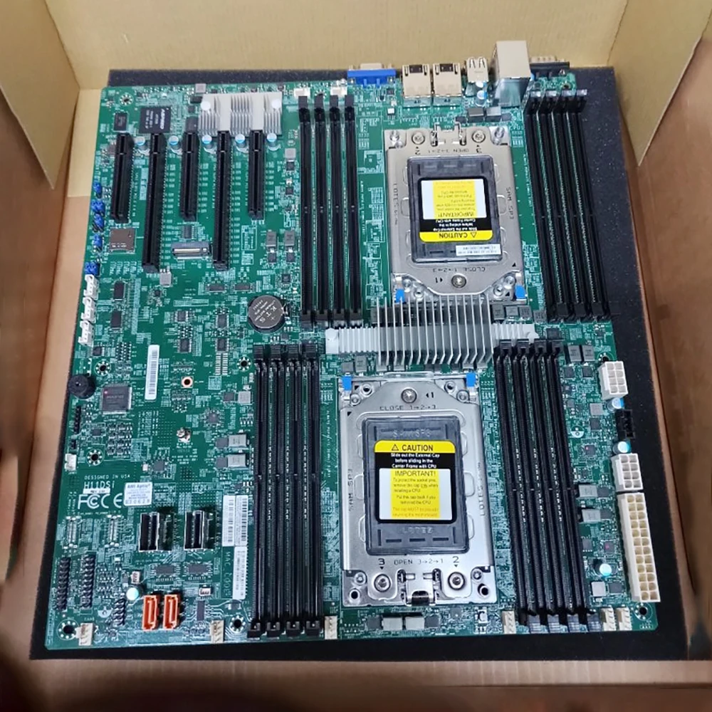 Imagem -02 - Pacote Industrial Servidor Dual-soquete E-atx Placa-mãe para Supermicro Epyc Pci-e 3.0 Suporte Ddr4 Epyc7001 7002 H11dsi-nt