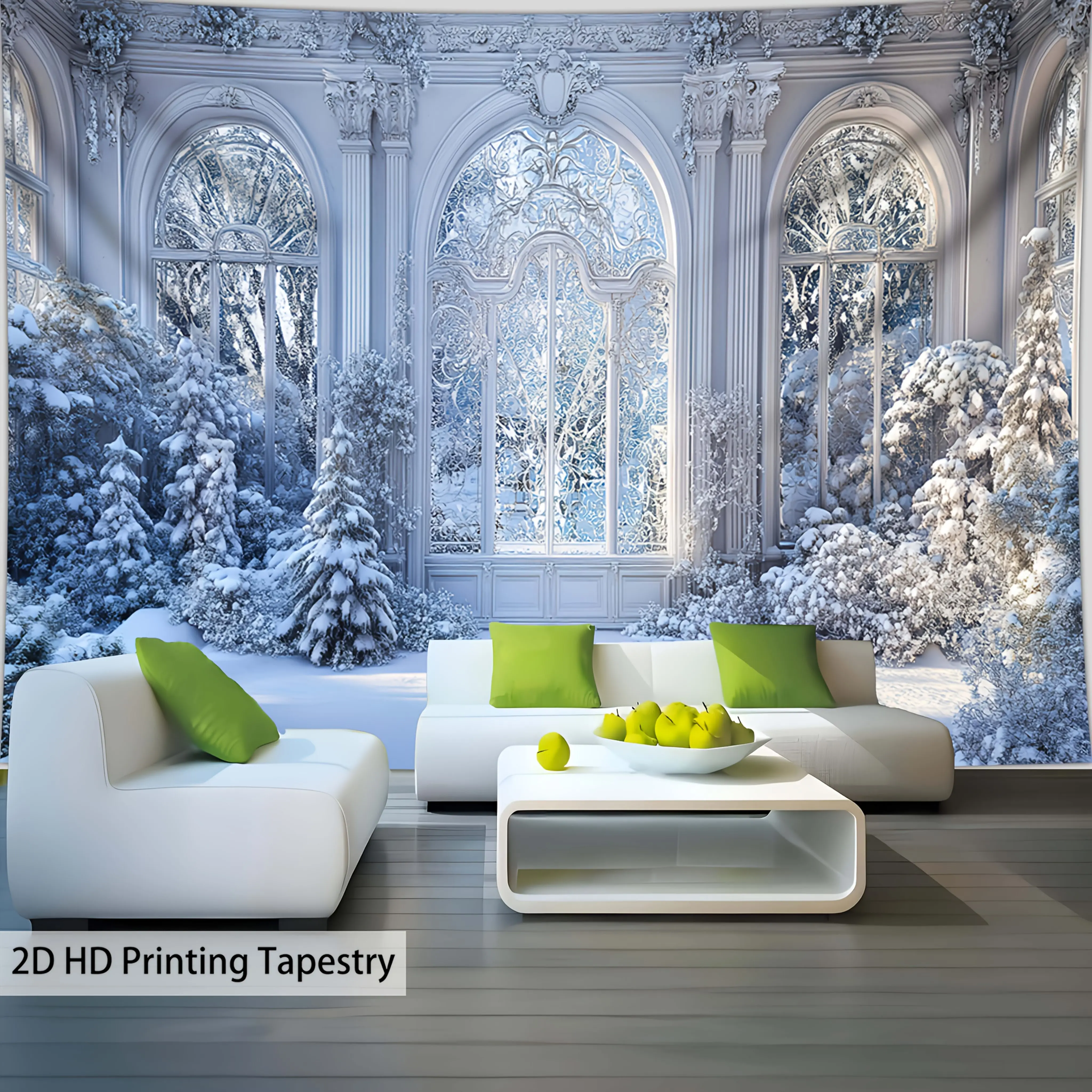 

Winter Wonderland Wall Art Tapestry Room Decorating Item for Aesthetic Bedroom Healing Style Wall Decor Wall Decorating Cloth