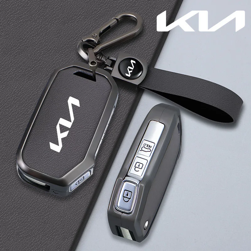 Zine Alloy Car Key Case Shell Cover Holder Protection For Kia Sportage Ceed Xceed Sports K5 Seltos 2019 2020 2022 2023 Accessory