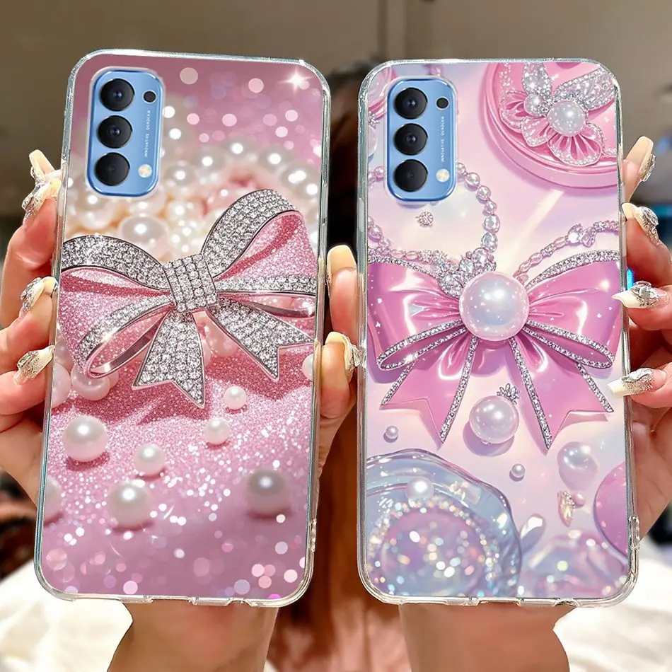 حافظة لهاتف OPPO Reno4 4Pro 4G أنيقة على شكل فراشة مزهّرة لهاتف oppo Reno4 Pro Reno 4 4G CPH2113 CPH2109 حافظة من السيليكون الناعم من البولي يوريثان