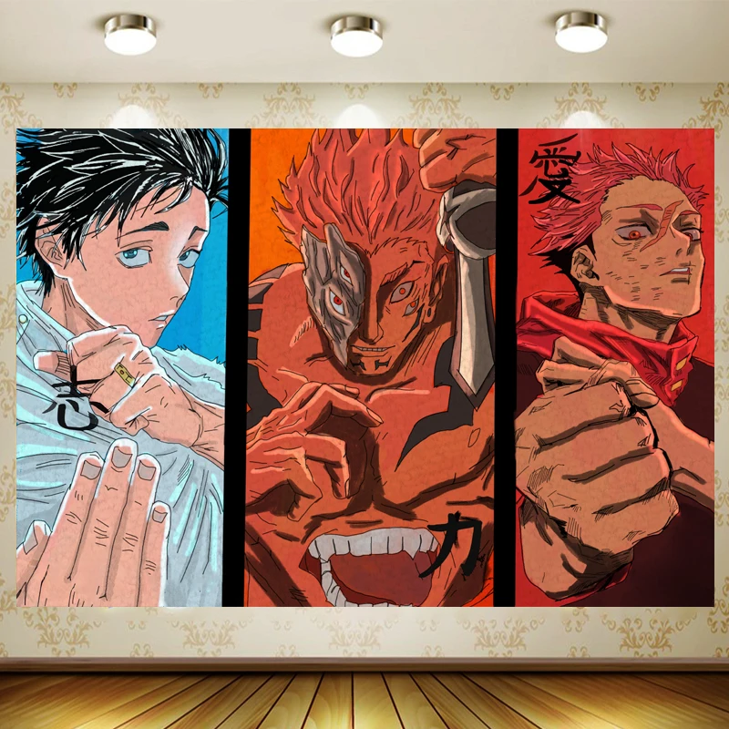 Jujutsu Kaisen Backdrop Boy Birthday Party Supplies Banner room Decoration Background Photography