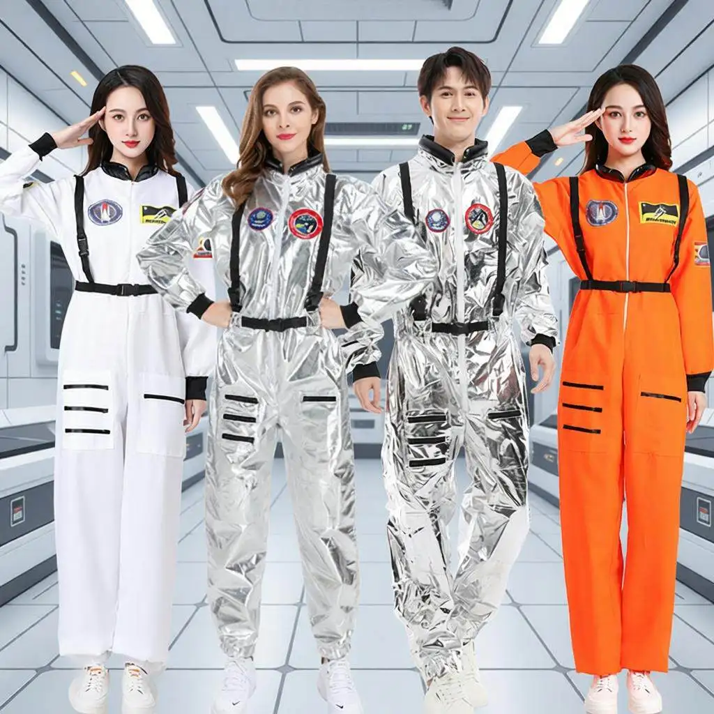 

Halloween Astronaut Space Suit Pilot O-Word Astronaut Costume Stage Outfit Women's Traditional Chinese Clothing Ethnic Stage ...
