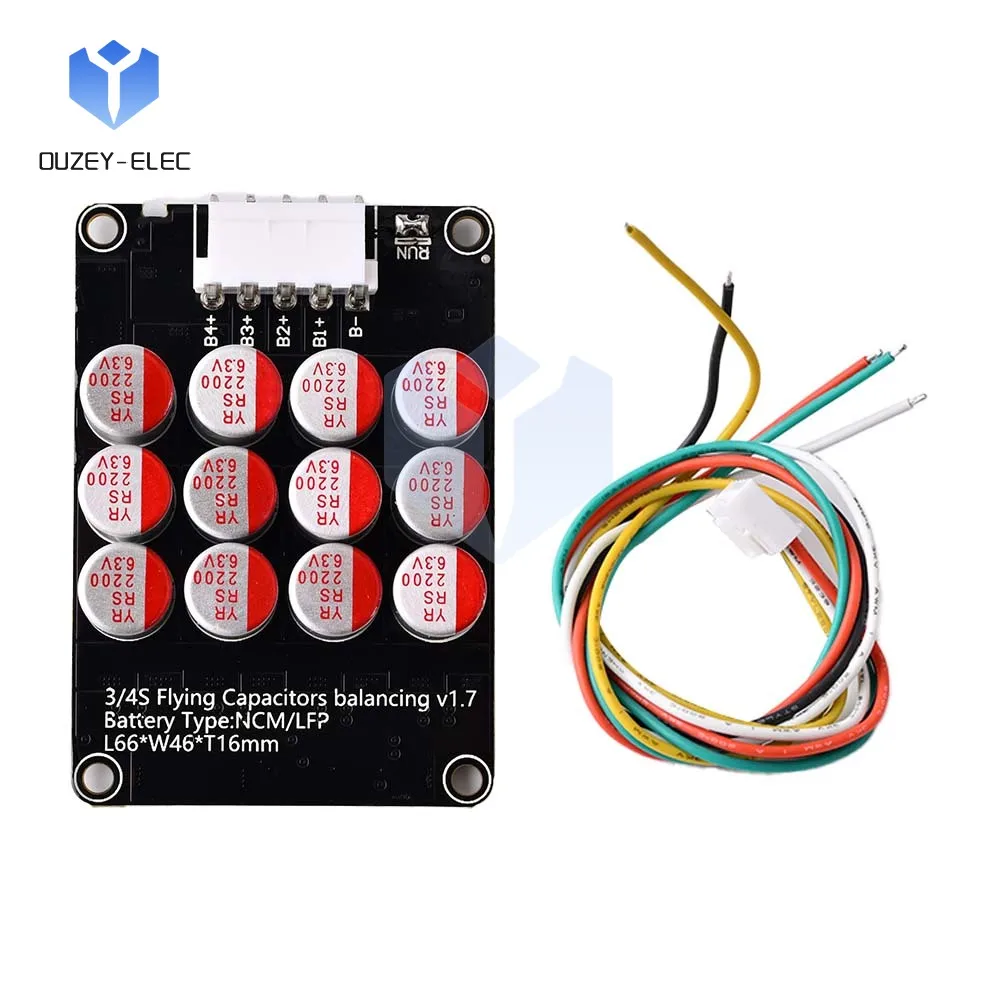 3S 4S 8S 16S 5.5A Universal Lithium Battery BMS Module Charging Protection Board Active Equalization Module With Switch