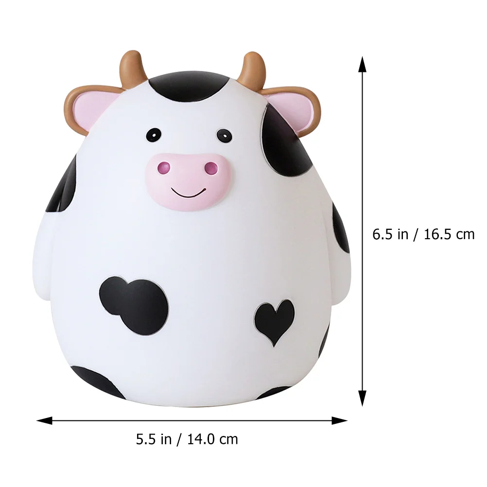 Cartoon Koe Spaarpot Premium Vinyl Mooie Desktop Muntpot Kinderen Geld besparen Educatieve Muntbank Cartoon Muntenpot