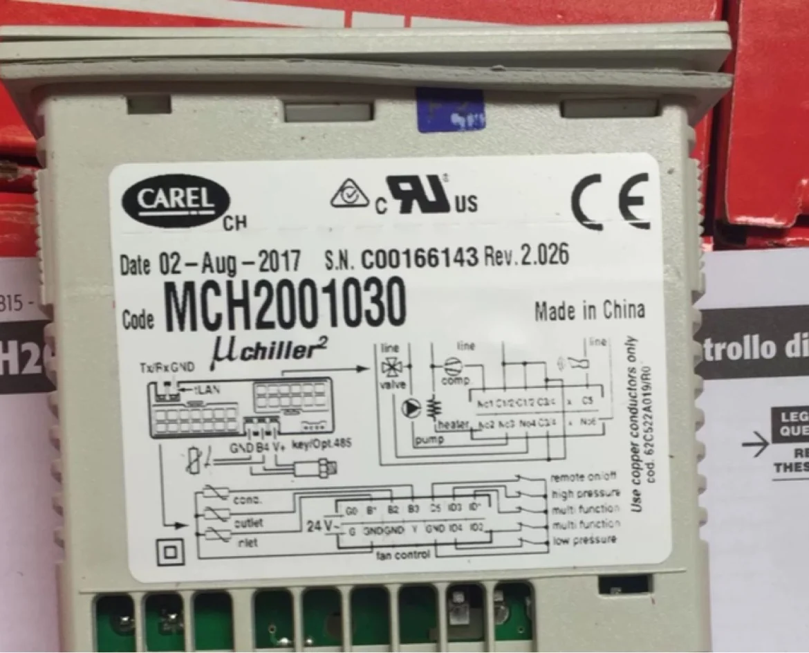 CAREL UC2SE Thermostat/CODE MCH2001030 Water Machine Controller