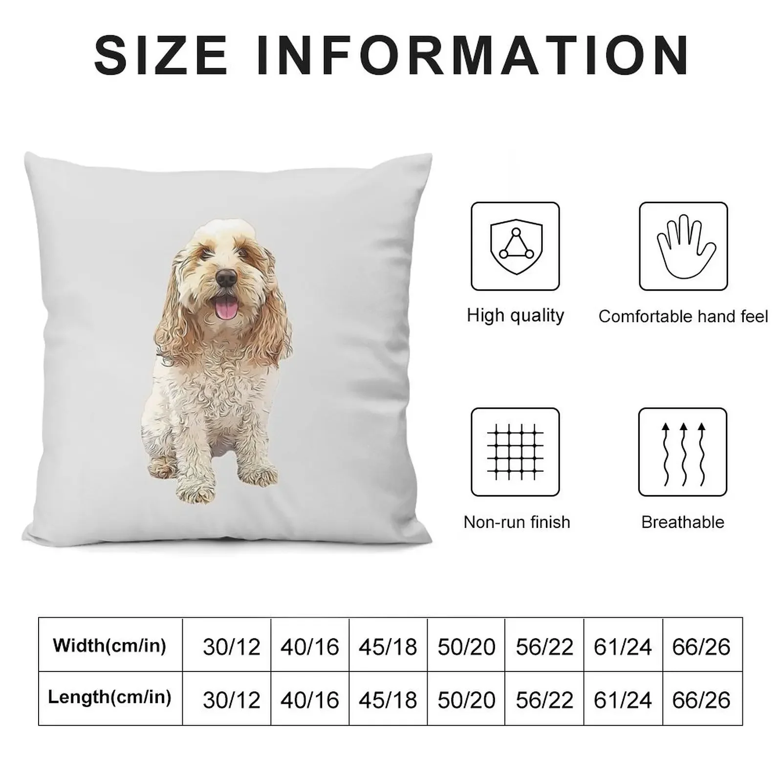 Cockapoo Cockerpoo Cutie Doodle Dog Throw Pillow Sofa Cushions Covers luxury decor pillow