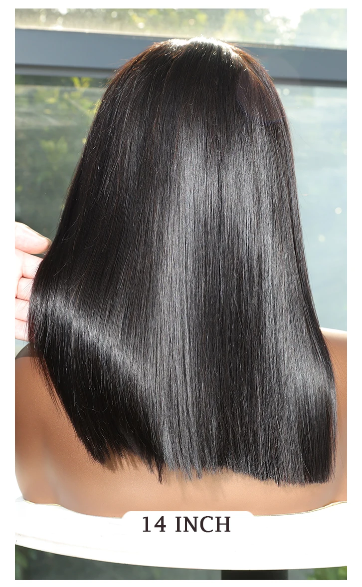 15A 300 250% High Density 13x6 13x4 Lace Frontal Bob Perücken aus vietnamesischem Rohhaar, Super Double Drawn, 100% Echthaarperücke, 10 12 14 16 Zoll – Detail 4