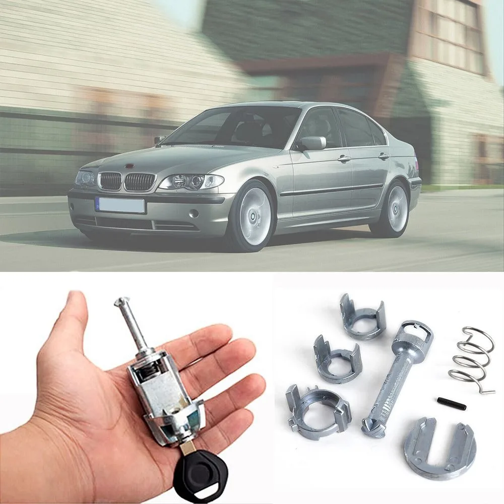 Front Left Right Door Lock Barrel Repair Kit Metal 1998-2005 Car Lock Barrel Repair 51218244049 for BMW E46