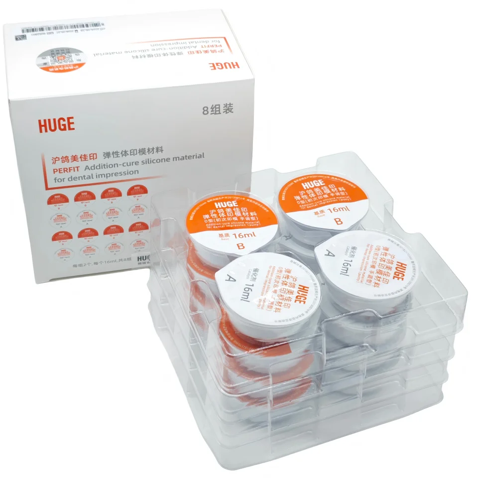 HUGE Type 0 Hand-Mix Dental Putty Impression Material Jelly Cup Addition Cure Silicone Elastomer Half Arch Dentist Consumable