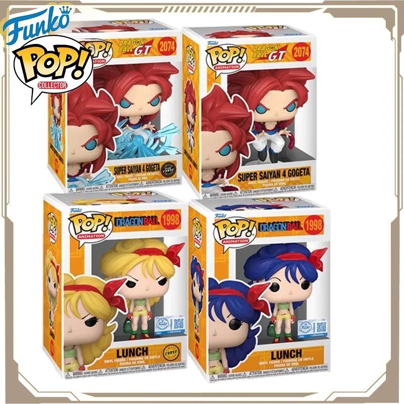 

In Stock Funko POP Original Dragon Ball Anime Figure Super Saiyan 4 Gogeta Lunch Action Figure Toys for Boys Girls Kids Gift