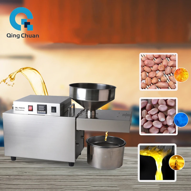 

Oil Press Machine S10 1500W Home Peanut Seeds Squeezer Stainless Steel Business Sesame Sunflower Expeller Soybean Extraction