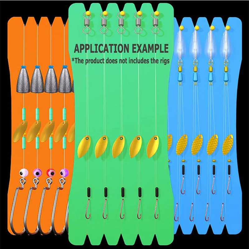 12Pcs Angeln Führer linie Halter EVA Schaum Winding Board Spule Fisch Haken Keeper Lagerung mit Pins Tackle-Tool Zufällige farbe – Detail 6