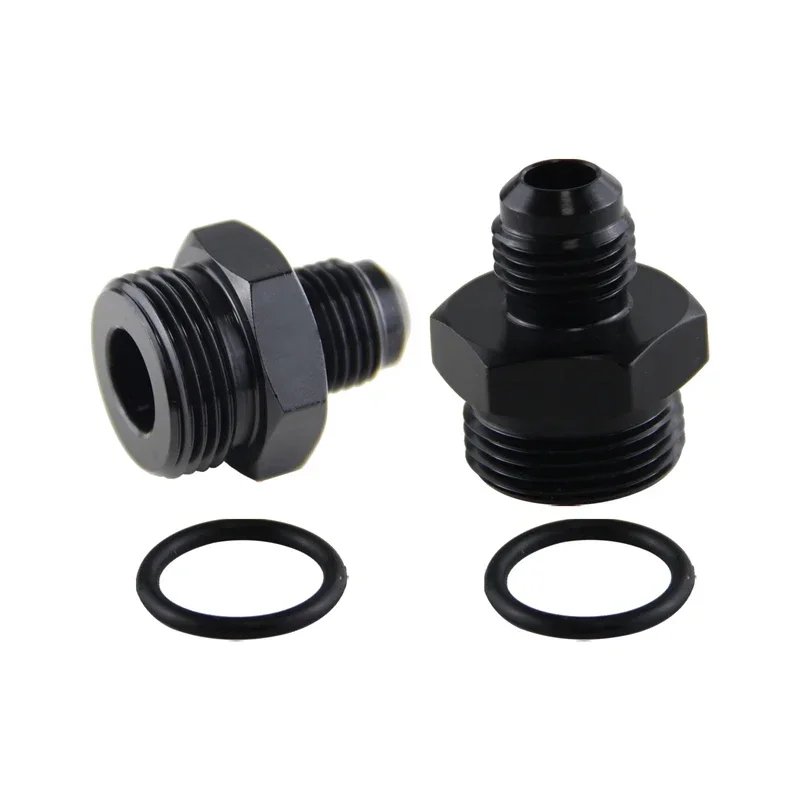 Male to M22 x 1.5 to Metric Straight Adapter 2PCS AN6/AN8/AN10/AN12 Fitting For Oil Cooler O-ring Aluminum Black 14/19/22/27mm