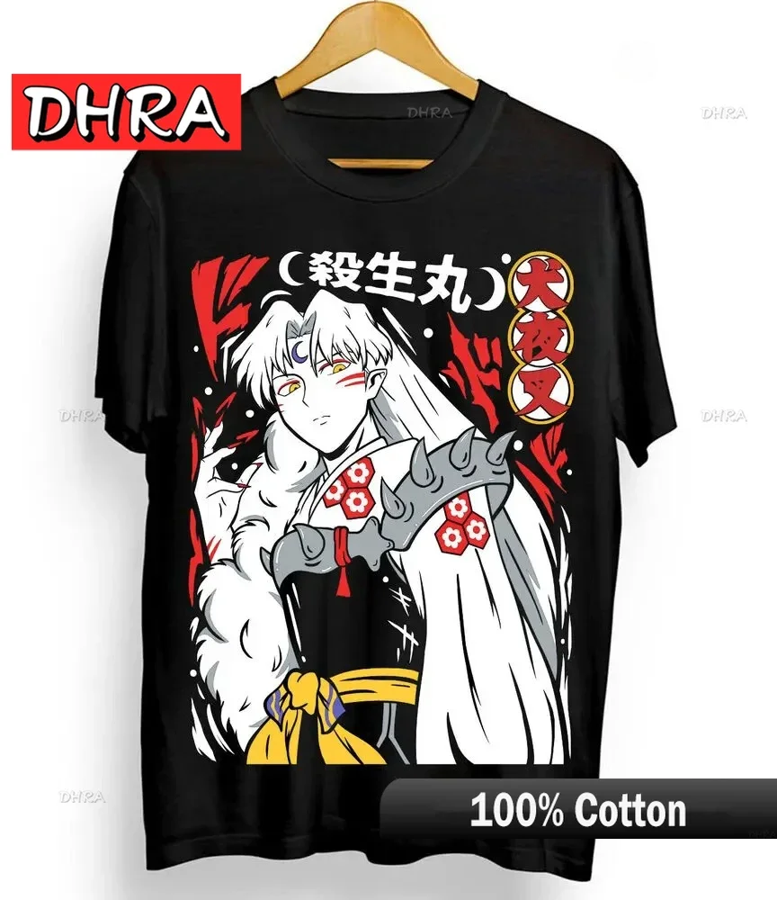 Japanese Anime Inuyasha Harajuku Kawaii Cartoon Graphic Tee Cute Women Tops Ropa De Mujer Short Sleeve Cool Sesshomaru T Shirt