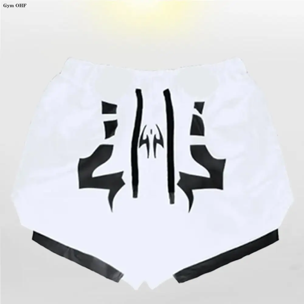 Double Deck Men Shorts Quick Drying Breathable Shorts Anime Jujutsu Kaisen Summer Gym Pocket Running Workout Fitness Sportpants