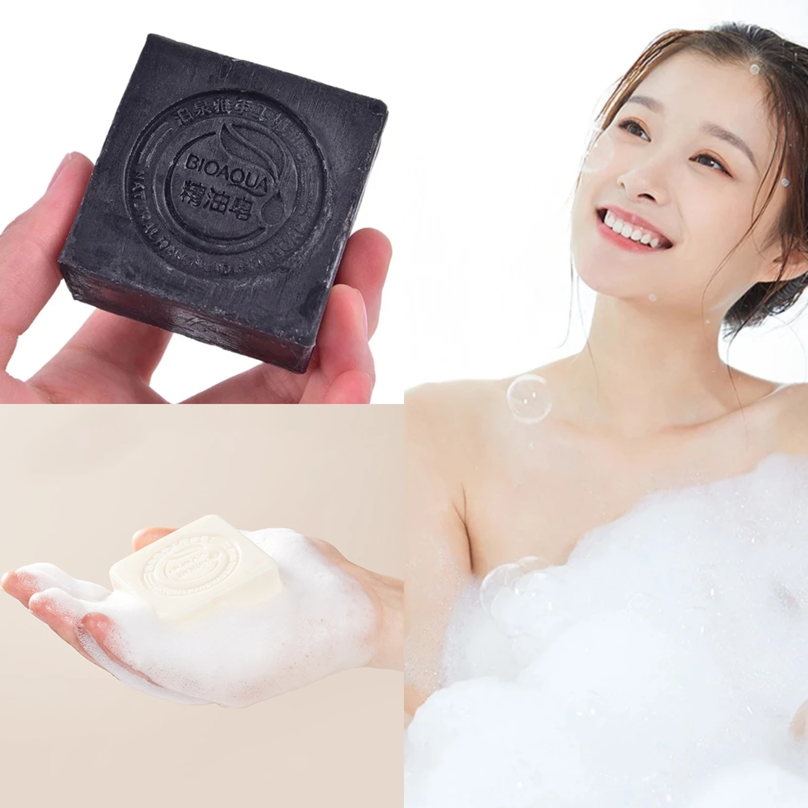 Bamboo Charcoal Hand Cleaning Soap Moisturizing Deep Cleaning Oil Control Essence Soap Body/Face Cleaning Soap Body Care Product