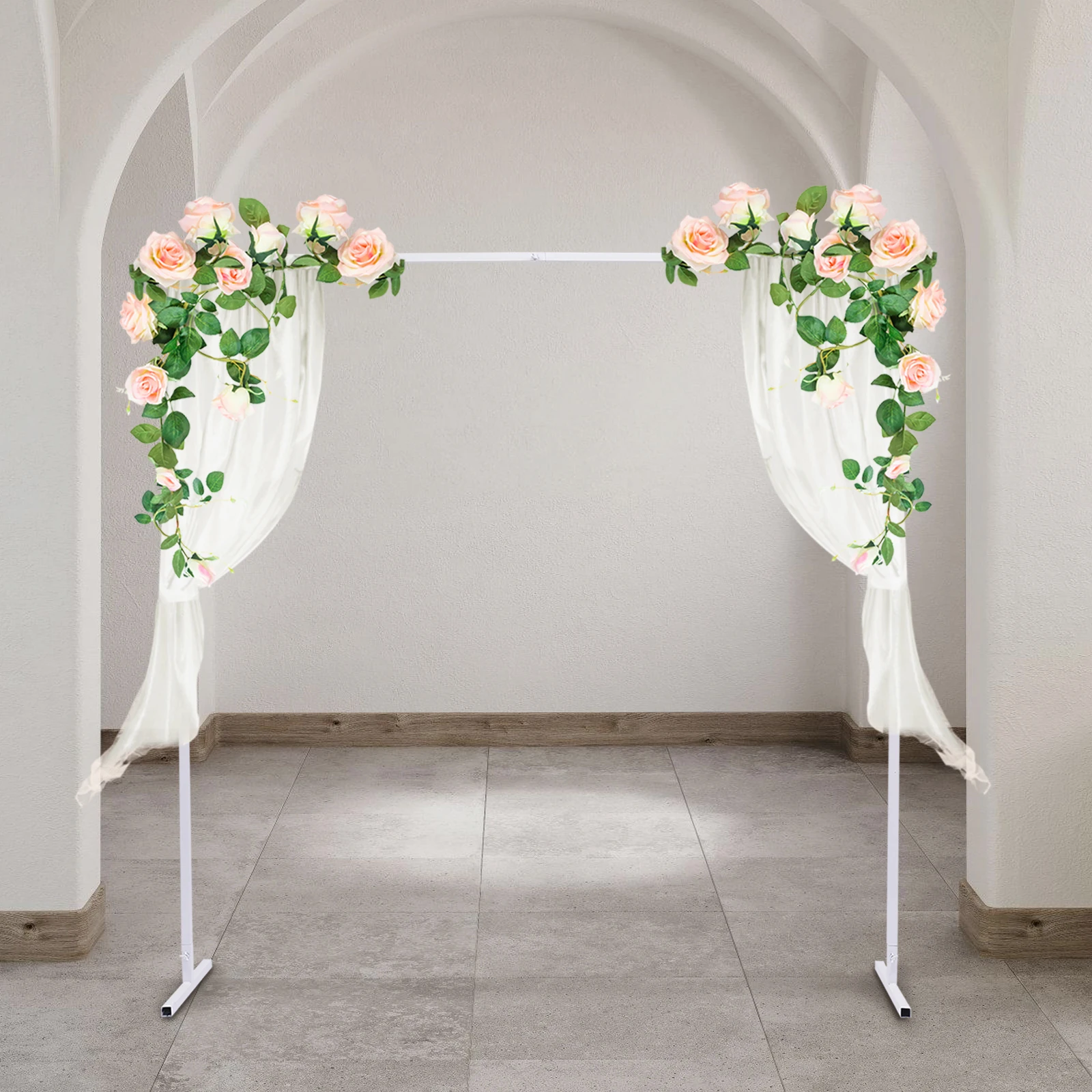 

6.6×6.6ft Wedding Background Stands Metal Arch Party Decoration Indoor and Outdoor