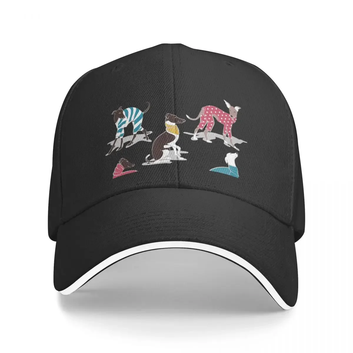 Greyhounds dogwalk // grey background Baseball Cap Hat Man For The Sun Hat Man Luxury Hiking Hat Cap For Women Men'S