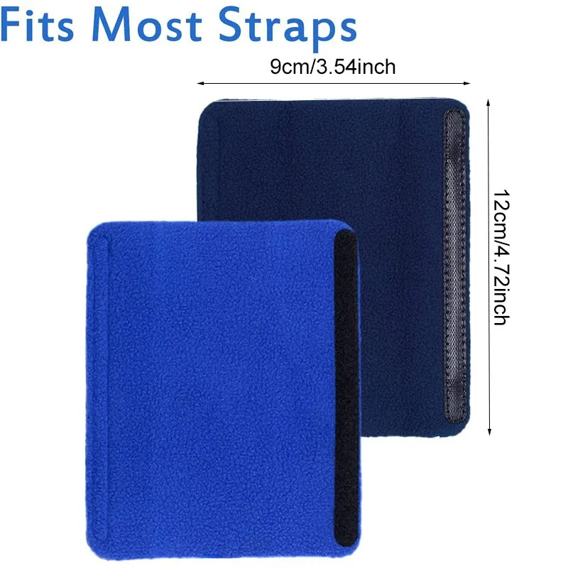 

2Pcs Anti-indentation Pad Blue Polar Fleece Prevents Headgear Marks Antislip Cpap Mask Covers Soft Comfortable Long Term Use