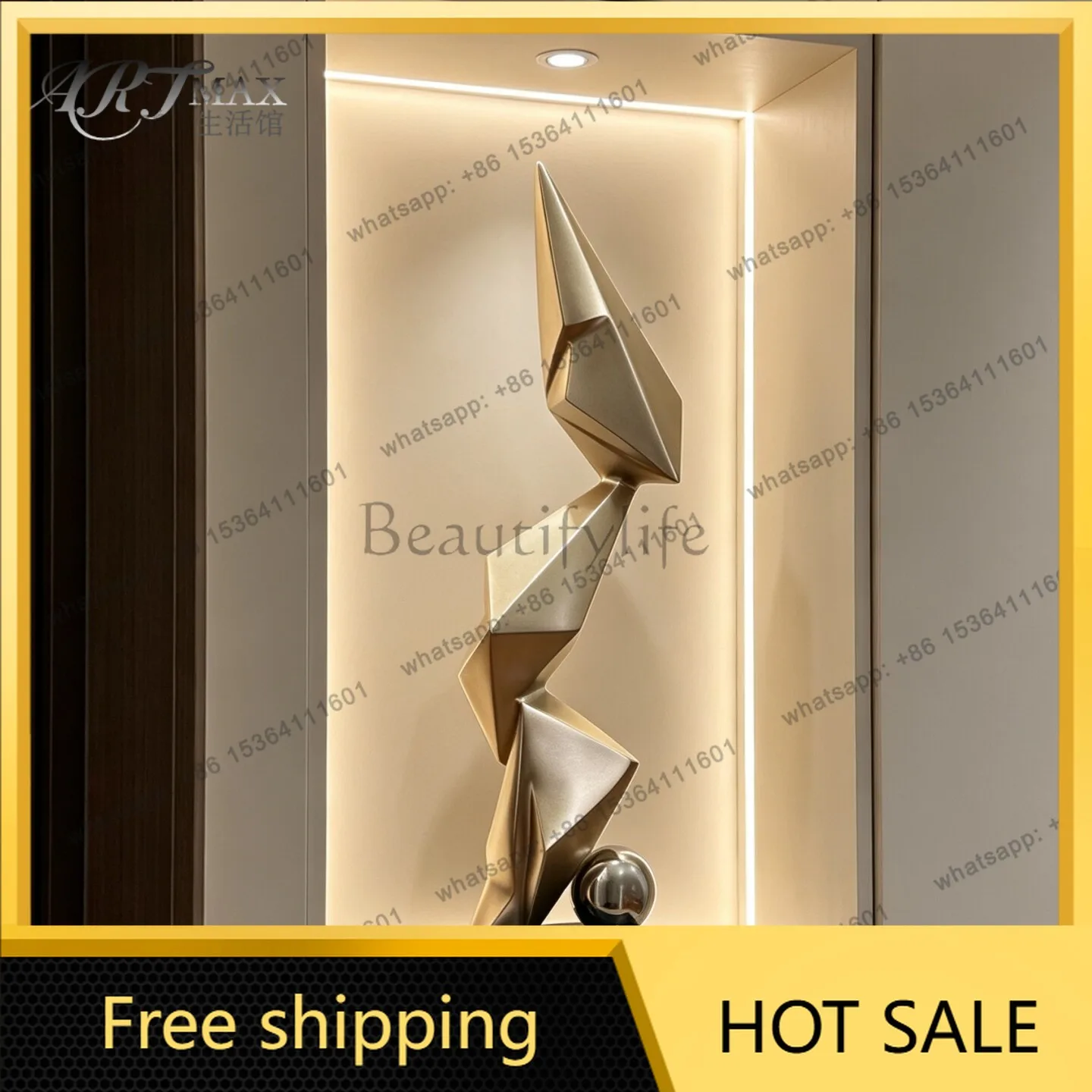 Entrance decorative ornaments light luxury Italian minimalist home sculpture art