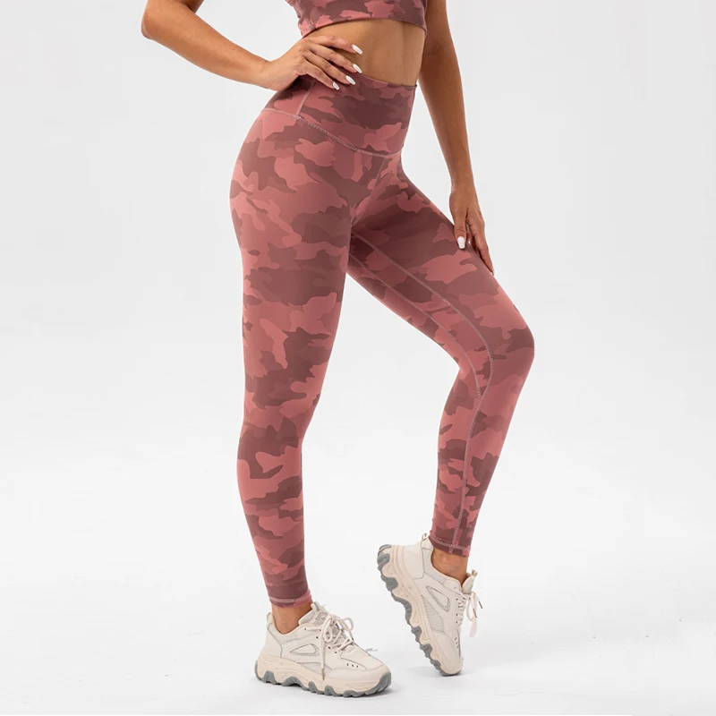 YJKVUR Camouflage Leggings Butt Lift Yoga Pants Women High Waist Stretch Fitness Outfits Sports Wear Gym Workout Running Pants