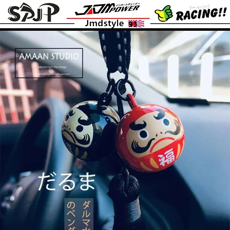 Japan JDM Lucky Keychain Bell Key Ring Fortune Cat Keyring Wealth Health Attraction Gift Shopping Bag Decoration Car Accessories