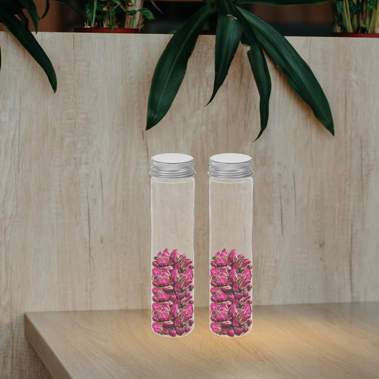 

20Pcs Clear Plastic Test Tubes Flat Bottom Stable Storage Tubes for Gifts Packaging 110ml Test Tube Clear Plastic Tube