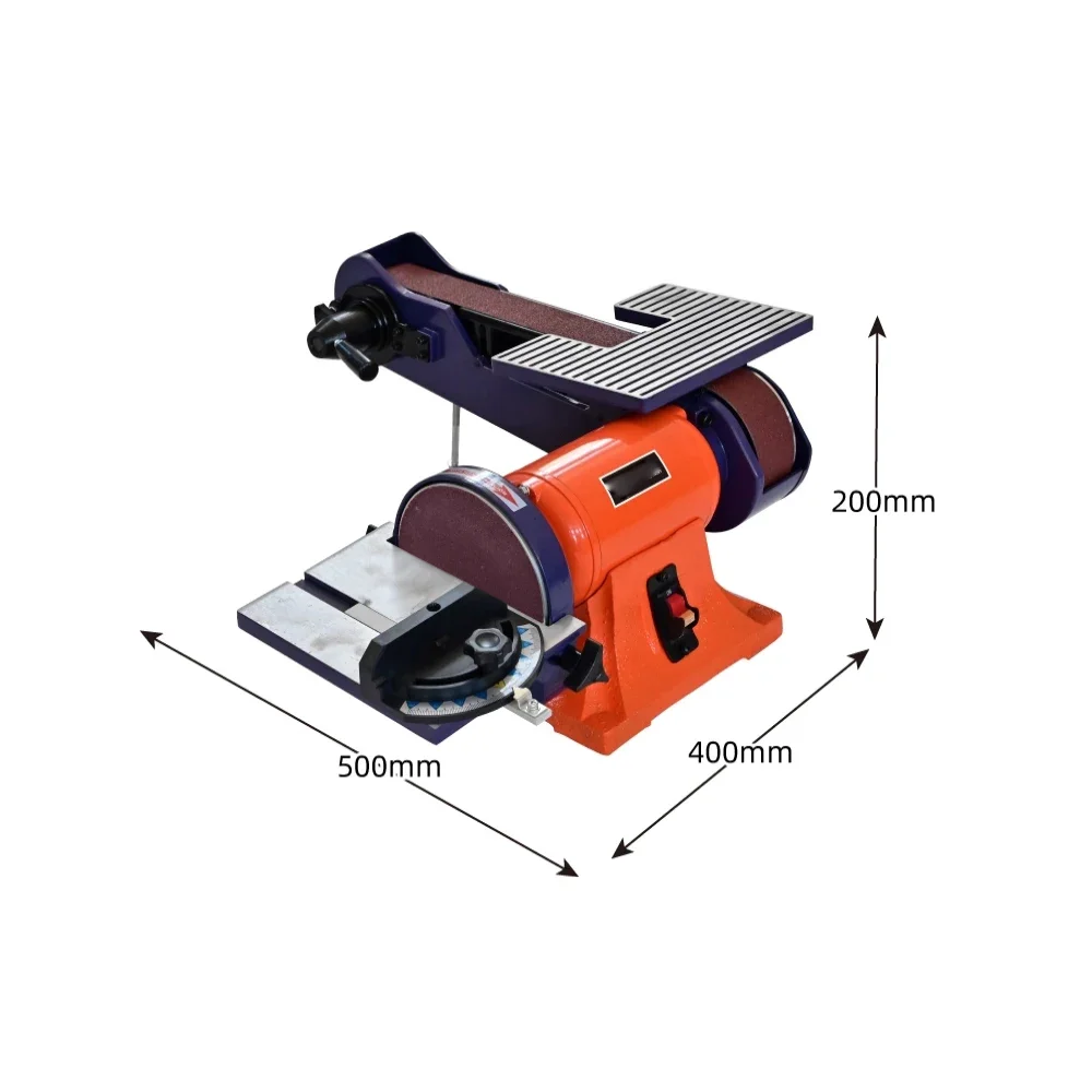 Electric Tabletop Belt Disc Sanding Machine - Household Grinder Polisher for Wood Metal Knife Sharpening DIY Projects