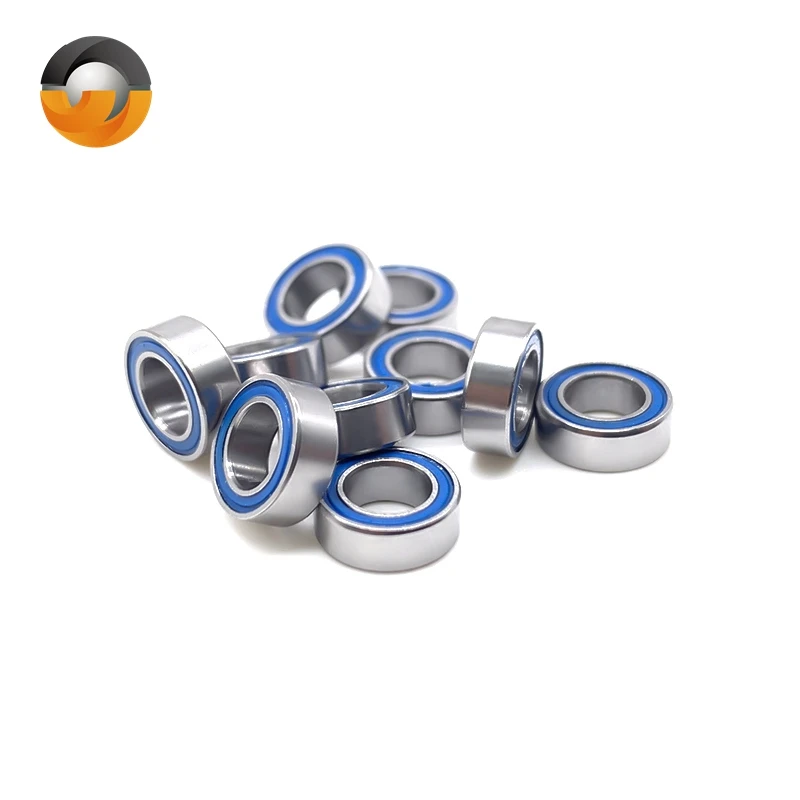 5pcs 4x7x2.5 mm MR74 2RS ABEC-7 Hobby Electric RC Cars Trucks Miniature Bearings L740D Blue Rubber Sealed
