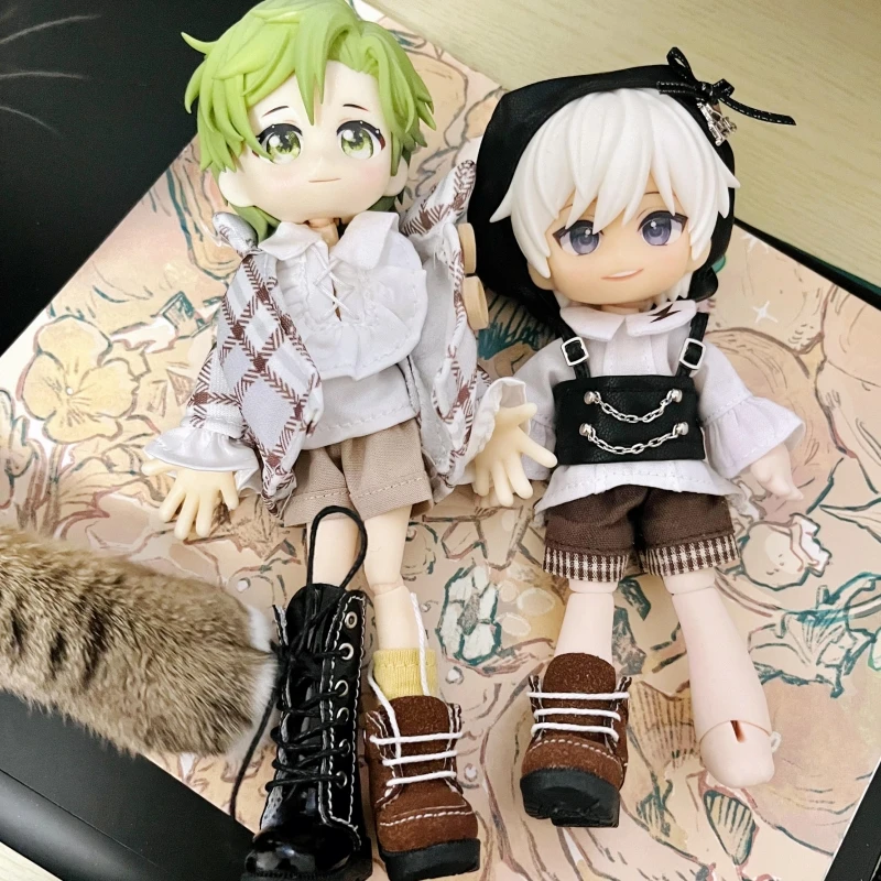 Tilda Puppenstiefel für Blythe Puppenspielzeug, 1/6 Gelenkpuppenschuhe für OB24 OB22 Azone BJD Puppet Mädchen Kleidung Kleid Schuhe Zubehör