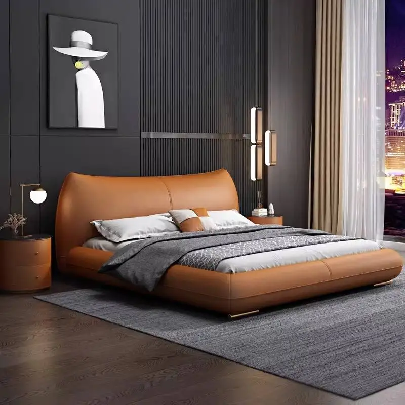 

Adults Items Style Bed Couples Elegant Luxury Dressers Bedrooms Bed Headboard Boneless Lounges Lit 2 Personnes Furniture Home