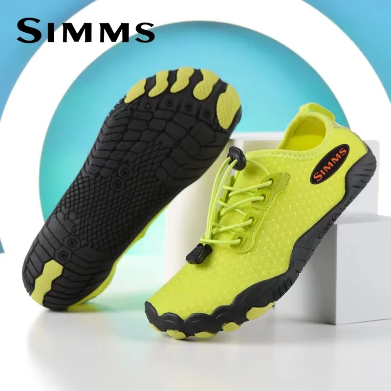 

SIMMS Fishing Shoes Breathable Quick Dry Water Shoes Anti Slip Rubber Sole Sneakers Outdoor Shoes Wading Boots For Men