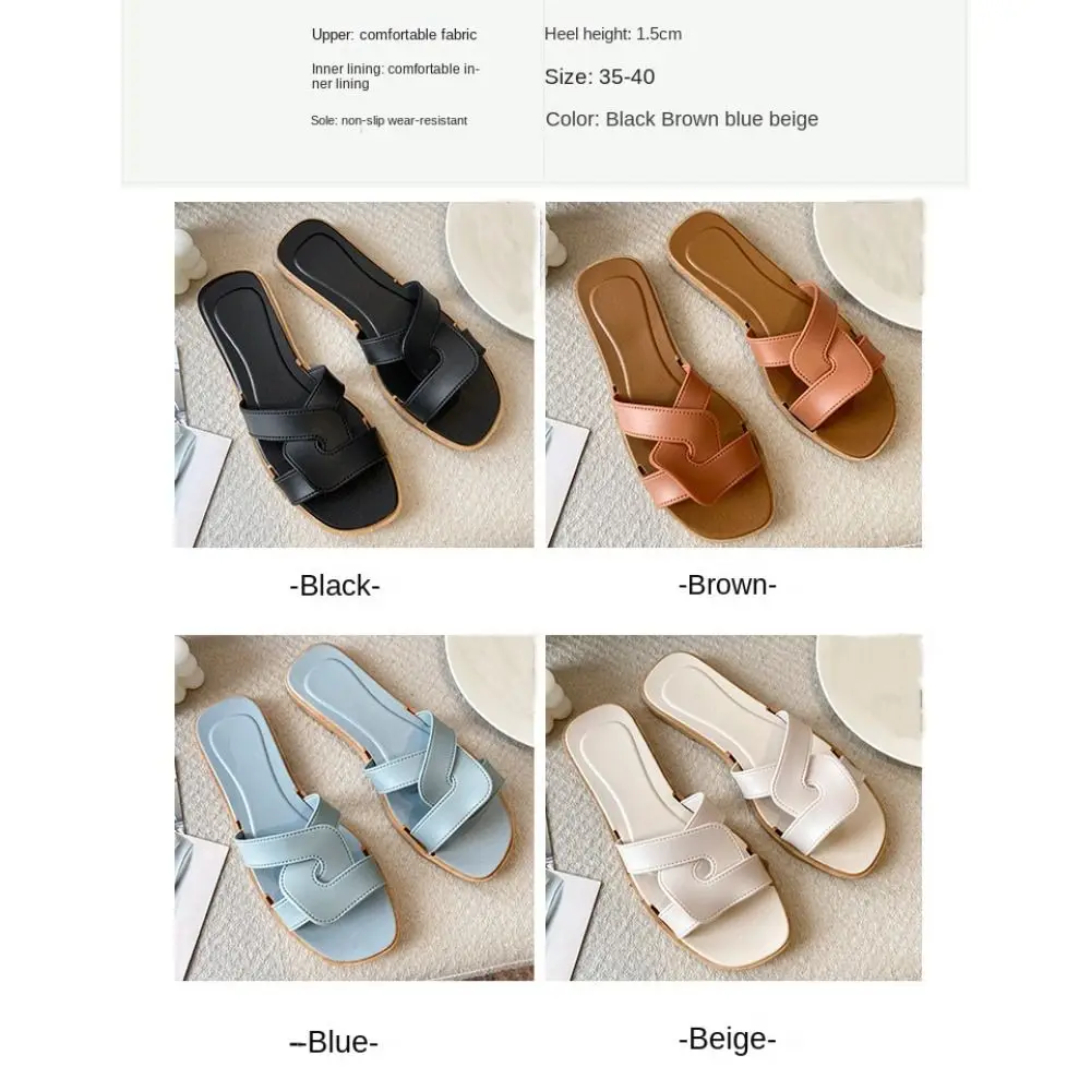 Summer Women Slippers New Soft Non-slip Beach Slippers EVA Bathroom Flat Bottom Slippers