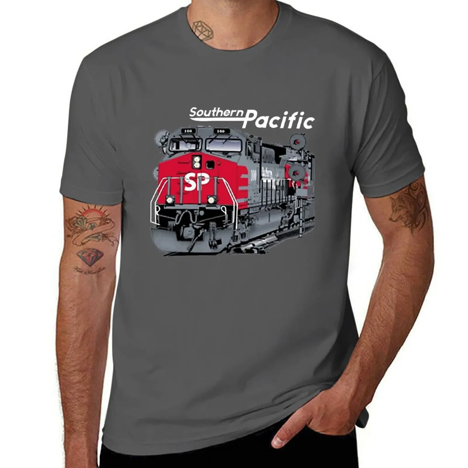 Southern Pacific AC4400 Camiseta auténtica de la Southern Pacific Railroad, camiseta elástica cómoda