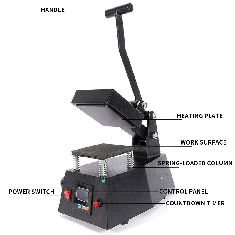 

Термопринтер для футболок, малый цифровой термотрансферный принтер 12x12 см, подходит для текстиля/рюкзаков