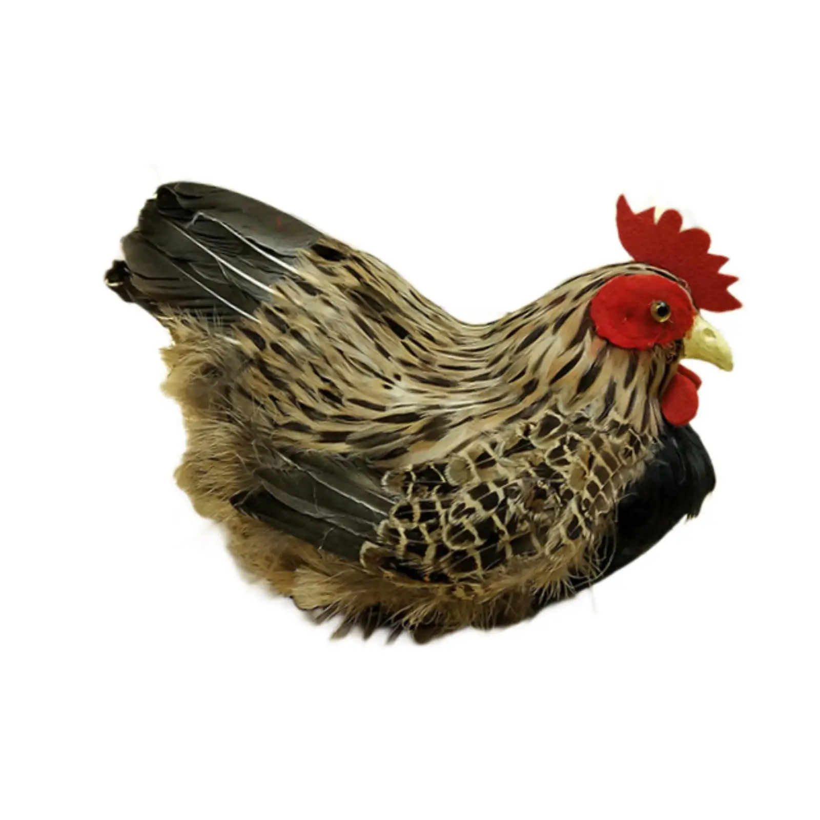 Chicken Simulation Model Outdoor Decor Artificial Feather Prop Simulation Hen Model Ornament for Garden Kitchen Patio Home Yard
