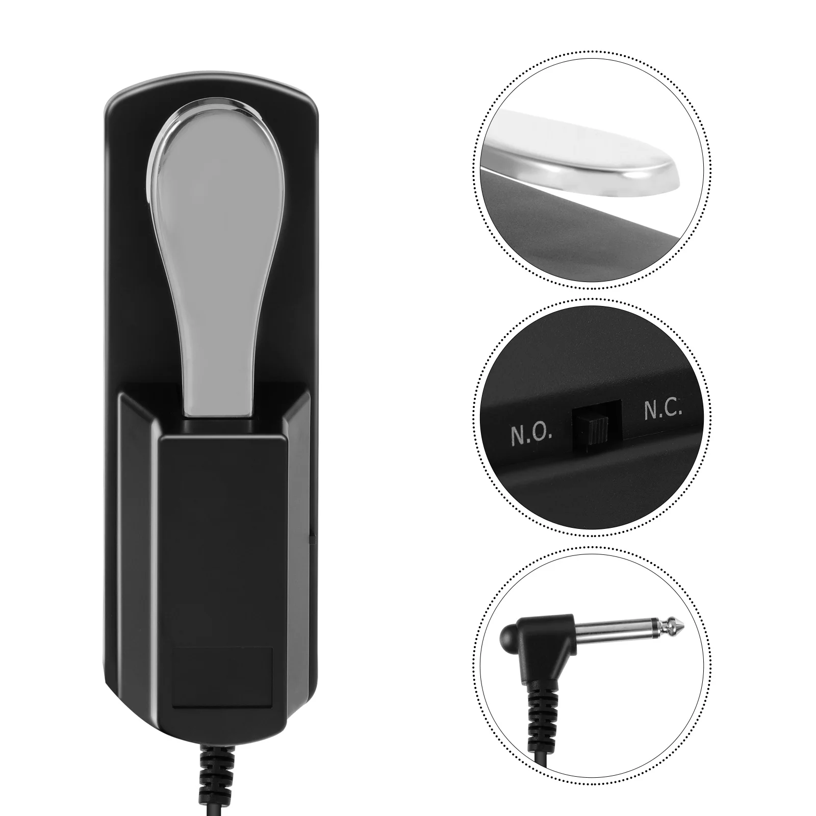 

Sustain Pedal For Electronic Keyboard Digital Piano Synthesizer Foot Damper Classic Style Durable Sturdy Non-Skid Universal Use