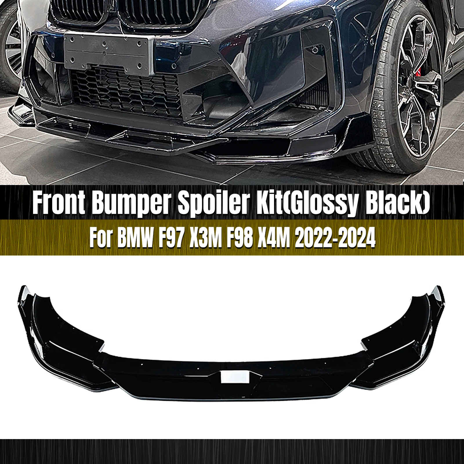 

Car Front Spoiler Lip Lower Guard For BMW F97 X3M F98 X4M 2022 2023 2024