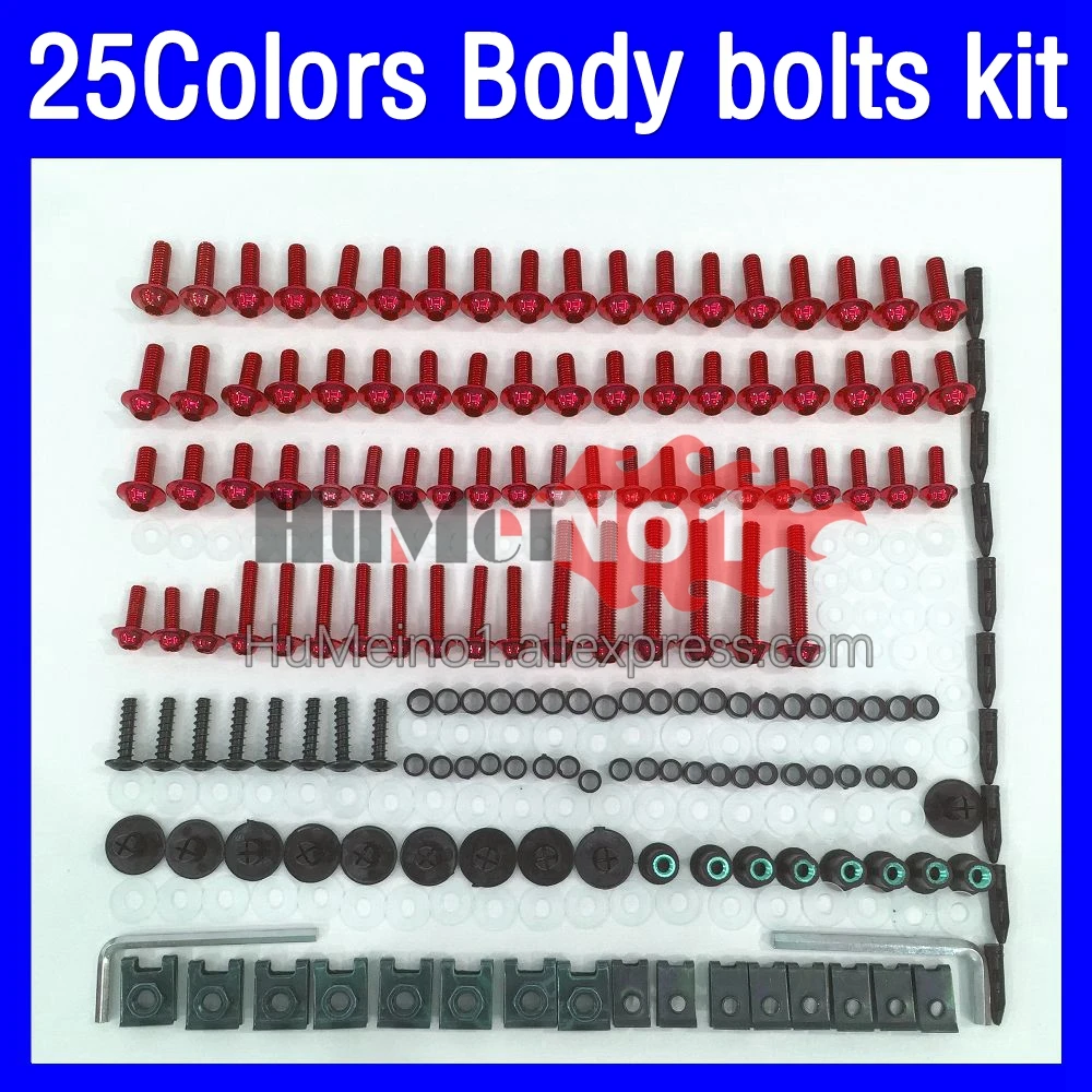 268ps Fairing bolts full screw kit For KAWASAKI NINJA ZX900 ZX 9R 900 9 R 900CC ZX9R ZX-9R 00 01 2000 2001 Body bolt screws Nuts