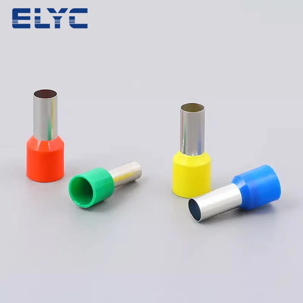 1000Pcs Orichalcum Wire Connector Ferrule 22-10AWG 0.5-6mm Insulated Cord End Terminal Crimp E0510 E7510 E1010 E1510 E2510 E6010