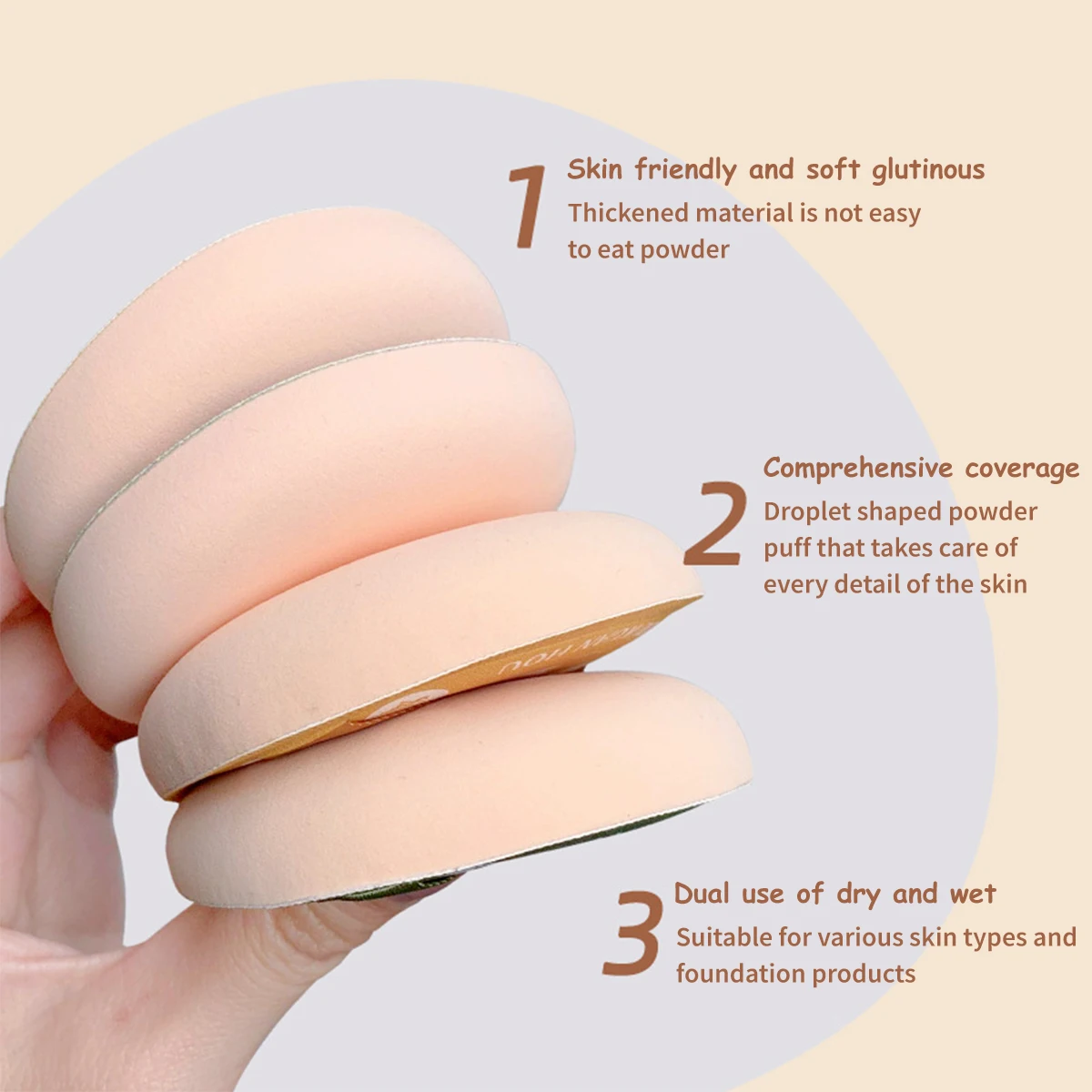 New Air Cushion Makeup Bag Set Cotton Sugar Makeup Sponge Soft Wallet Beauty Tool Dry Wet Dual Use Makeup Puff