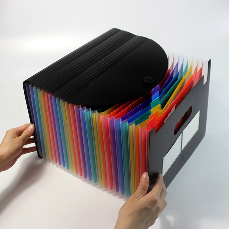 Klip Organ 24 lapis rak penyimpanan Desktop kapasitas besar rak uji siswa Folder klasifikasi kertas catatan Folder Data