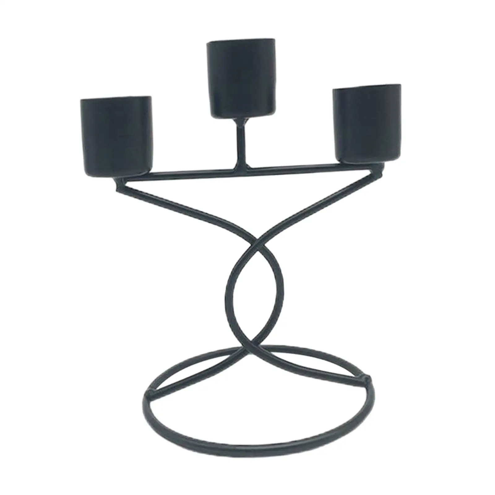 3 Arms Candle Holder Decorative Candle Stand Metal Ornament Candle Stick Holder Candlelight Stand for Bedroom Home Decoration