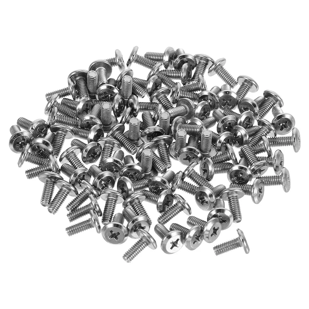 

100Pcs Nickel Plated Flat Head Furniture Screws Recessed Beveled Edges for Cabinet Door Repair Assembly Frame Stand Screw
