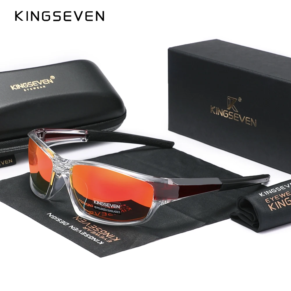 Genuine KINGSEVEN New 2024 Design Men\'s Sports Polarized Sunglasses Women UV Lens Fashion Eyewear Oculos de sol